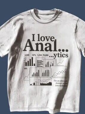 "I Love Analytics" Graphic T-Shirt White